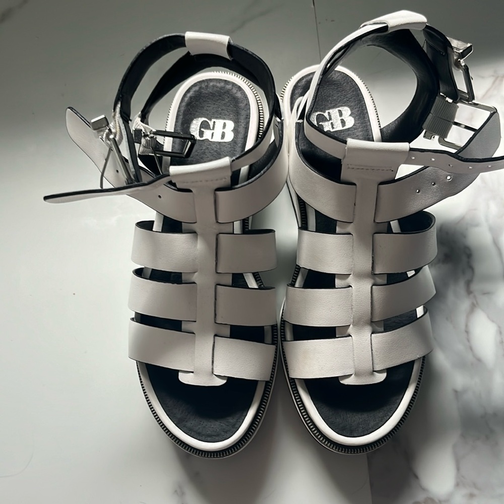GB chunky white sandals! Never worn perfect condition!